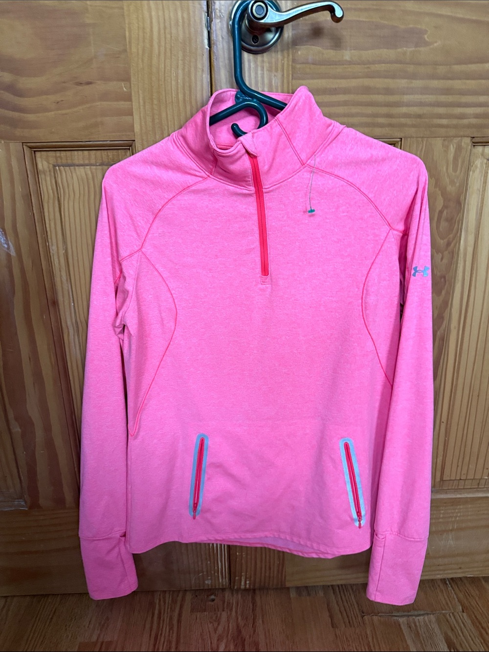 Under Armour Neon Pink Half-Zip Performance Top